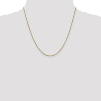 14K Yellow Gold 20" Cable Link Chain Necklace - 2mm Wide with Lobster Clasp by Oro Pregiato