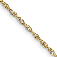 14K Yellow Gold 20" Cable Rope Necklace with Spring Ring Clasp - 1.15mm Width