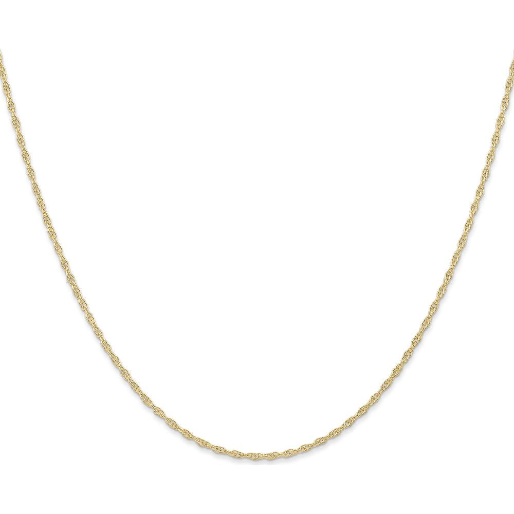 14K Yellow Gold 20" Cable Rope Necklace with Spring Ring Clasp - 1.15mm Width