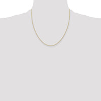 14K Yellow Gold 20" Cable Rope Necklace with Spring Ring Clasp - 1.15mm Width