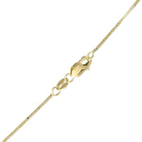 14K Yellow Gold 20" Classic Box Chain Necklace with Lobster Clasp - 0.60mm by Orozza Fine Jewelry