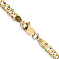 14K Yellow Gold 20" Concave Curb Chain Necklace - 3.8mm Width by Oro Pregiato