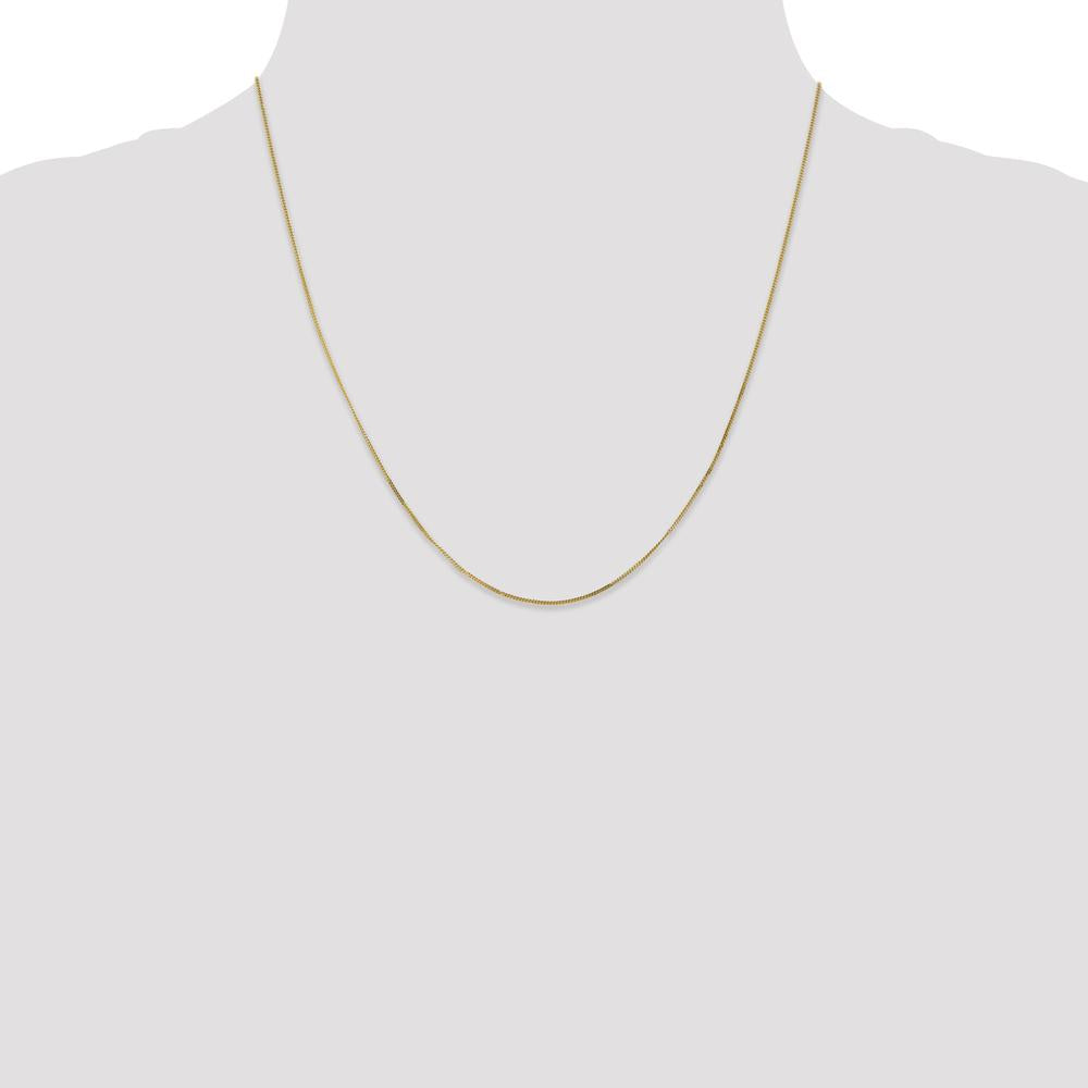 14K Yellow Gold 20" Curb Chain Necklace with Spring Ring Clasp by Oro Pregiato