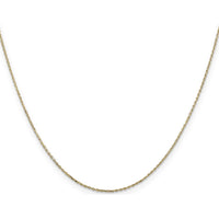 14K Yellow Gold 20" Diamond-Cut Cable Chain with Lobster Clasp - 0.8mm Width by Oro Pregiato