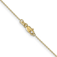 14K Yellow Gold 20" Diamond-Cut Cable Chain with Lobster Clasp - 0.8mm Width by Oro Pregiato