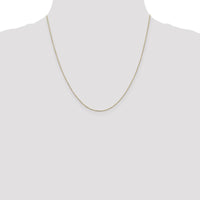 14K Yellow Gold 20" Diamond-Cut Cable Chain with Lobster Clasp - 0.8mm Width by Oro Pregiato