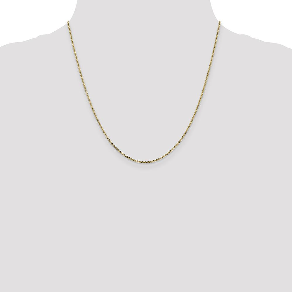 14K Yellow Gold 20" Diamond-Cut Cable Chain with Lobster Clasp by Oro Pregiato