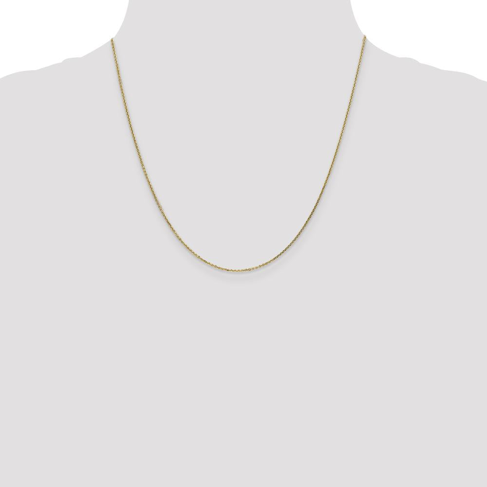 14K Yellow Gold 20" Diamond-Cut Cable Chain with Lobster Clasp by Oro Pregiato