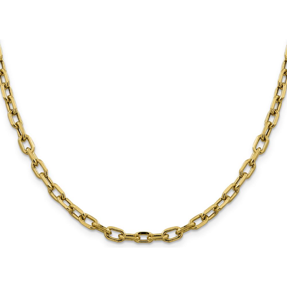 14K Yellow Gold 20" Diamond-Cut Cable Link Chain - 4.9mm Width by Oro Pregiato