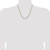 14K Yellow Gold 20" Diamond-Cut French Link Chain Necklace by Oro Pregiato