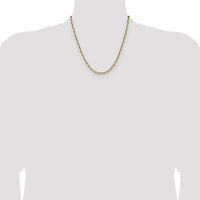 14K Yellow Gold 20" Diamond-Cut Mariner Anchor Chain - 4.1mm Width by Oro Pregiato
