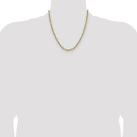14K Yellow Gold 20" Diamond-Cut Mariner Anchor Chain Necklace by Oro Pregiato