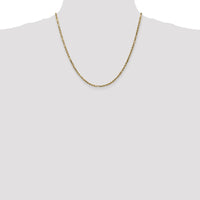 14K Yellow Gold 20" Diamond-Cut Milano Rope Chain Necklace - 2.5mm Width by Oro Pregiato