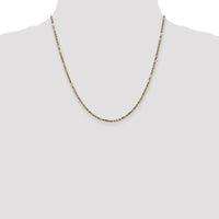 14K Yellow Gold 20" Diamond-Cut Milano Rope Chain Necklace with Lobster Clasp - 2.25mm Width by Oro Pregiato
