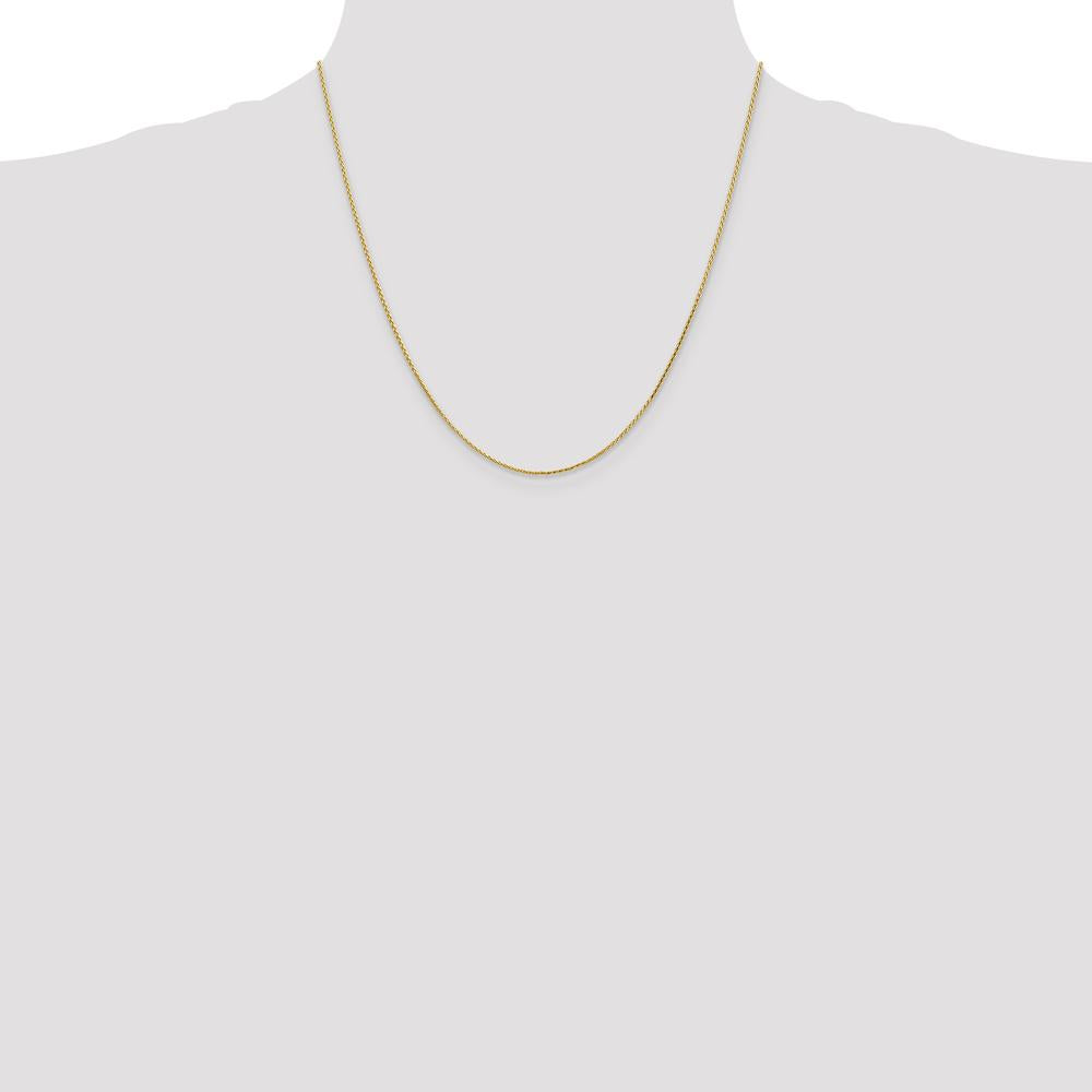 14K Yellow Gold 20" Diamond-Cut Parisian Wheat Chain Necklace - 1mm Width by Oro Pregiato