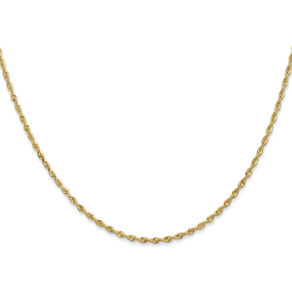 14K Yellow Gold 20" Diamond-Cut Quadruple Rope Chain - 1.85mm by Oro Pregiato