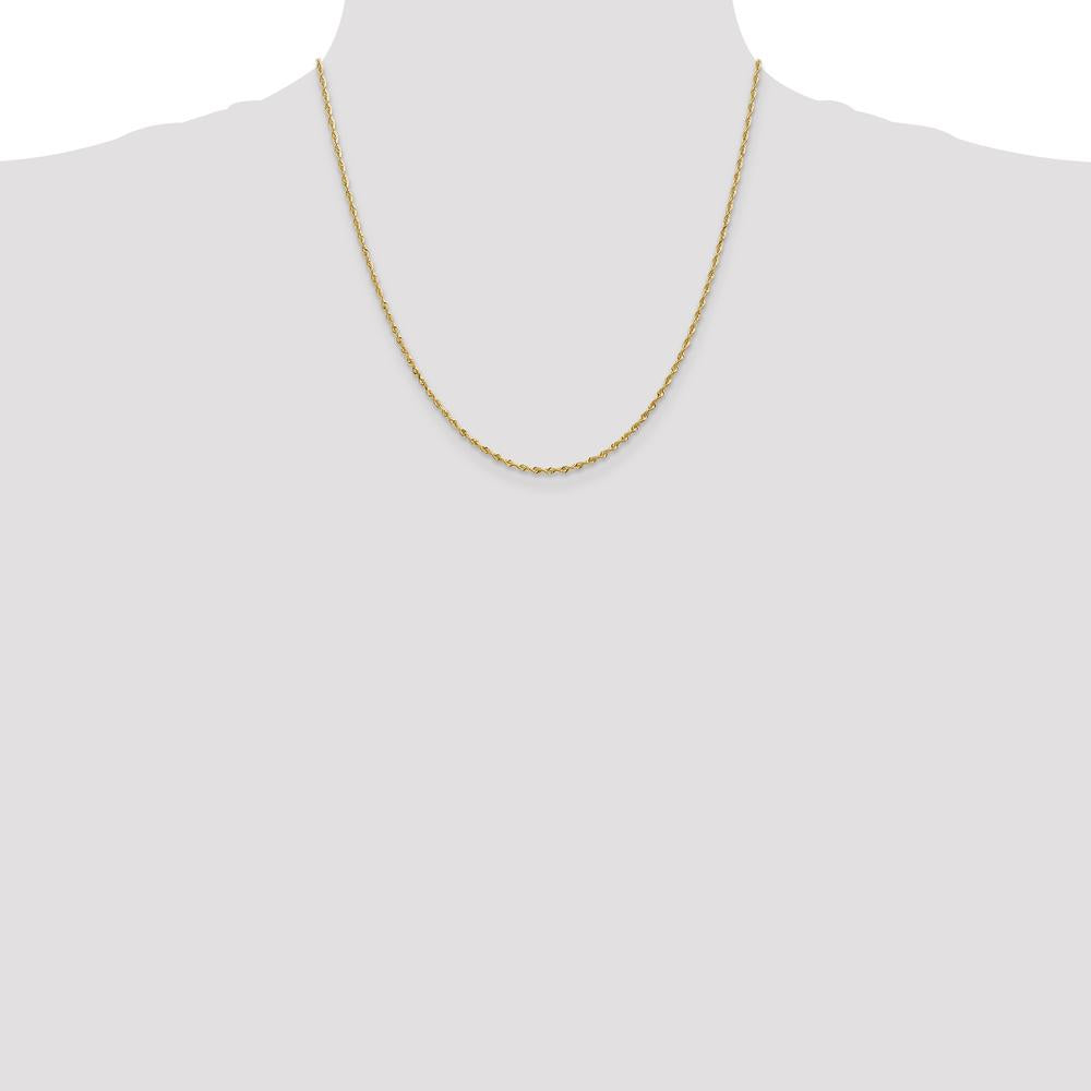 14K Yellow Gold 20" Diamond-Cut Quadruple Rope Chain - 1.85mm by Oro Pregiato