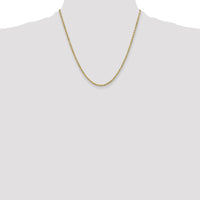 14K Yellow Gold 20" Diamond-Cut Rope Chain - 3mm Width, Lobster Clasp by Oro Pregiato