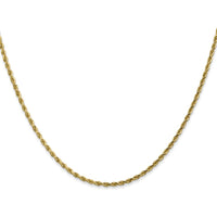 14K Yellow Gold 20" Diamond-Cut Rope Chain Necklace - 1.75mm Width