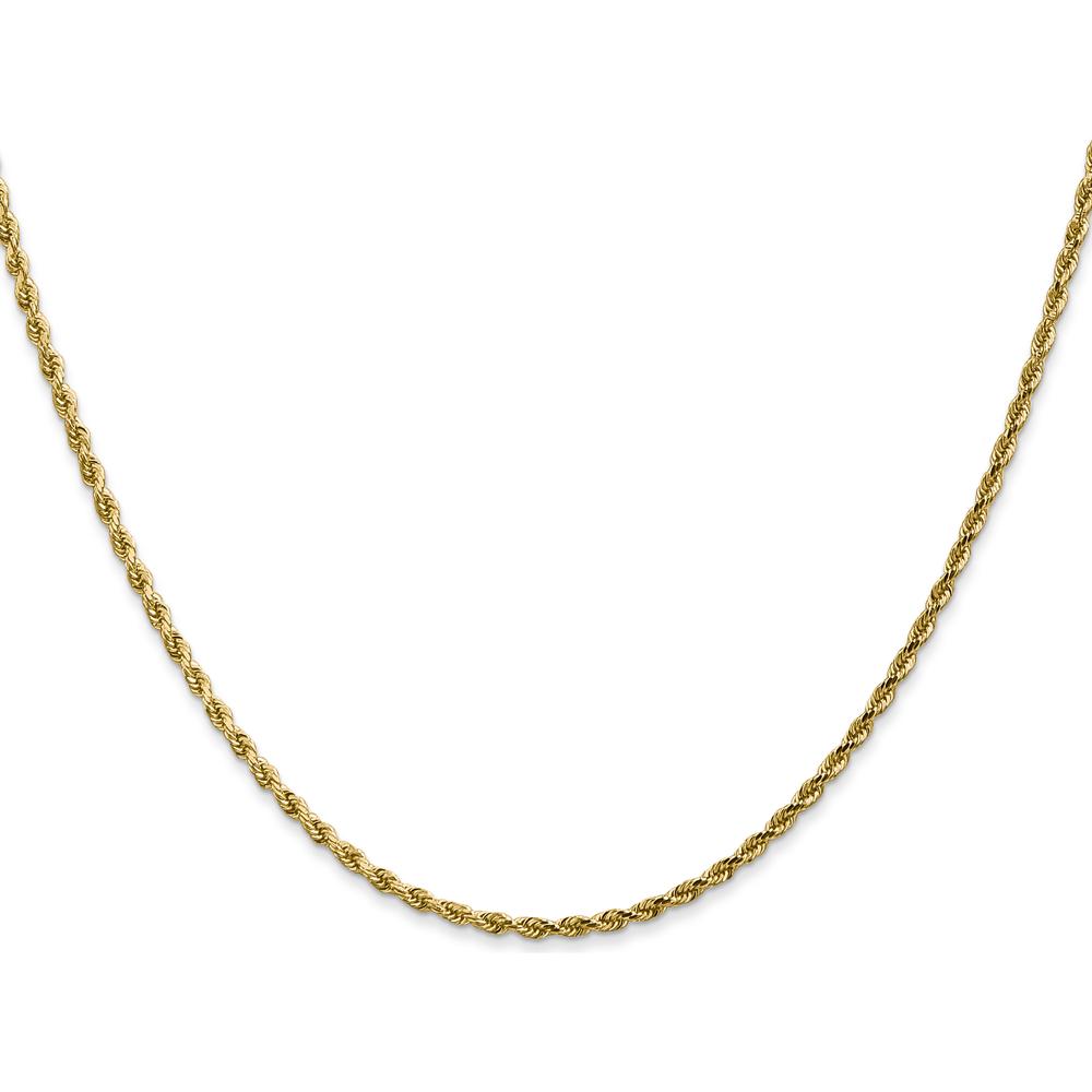 14K Yellow Gold 20" Diamond-Cut Rope Chain Necklace - 1.75mm Width
