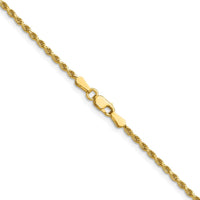 14K Yellow Gold 20" Diamond-Cut Rope Chain Necklace - 1.75mm Width