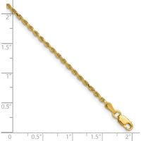 14K Yellow Gold 20" Diamond-Cut Rope Chain Necklace - 1.75mm Width