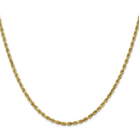 14K Yellow Gold 20" Diamond-Cut Rope Chain Necklace - 2.25mm Width
