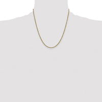 14K Yellow Gold 20" Diamond-Cut Rope Chain Necklace - 2.25mm Width by Oro Pregiato