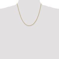 14K Yellow Gold 20" Diamond-Cut Rope Chain Necklace with Lobster Clasp - 2mm