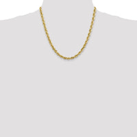 14K Yellow Gold 20" Diamond-Cut Rope Chain with Lobster Clasp - 5.5mm Width