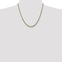 14K Yellow Gold 20" Diamond-Cut Rope Chain with Lobster Clasp by Oro Pregiato