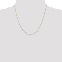 14K Yellow Gold 20" Diamond-Cut Round Open Link Cable Chain with Lobster Clasp by Oro Pregiato