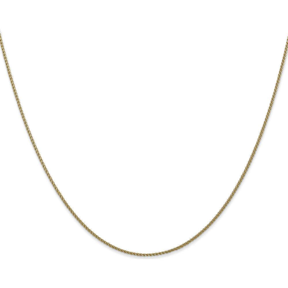 14K Yellow Gold 20" Diamond-Cut Spiga Chain Necklace with Lobster Clasp by Oro Pregiato