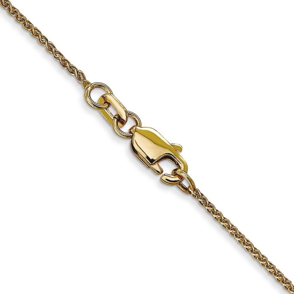14K Yellow Gold 20" Diamond-Cut Spiga Chain Necklace with Lobster Clasp by Oro Pregiato