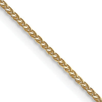 14K Yellow Gold 20" Diamond-Cut Spiga Chain with Lobster Clasp - 0.85mm Width by Oro Pregiato