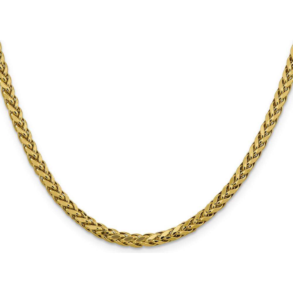 14K Yellow Gold 20" Diamond-Cut Wheat Chain - 3.7mm Width by Oro Pregiato