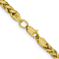 14K Yellow Gold 20" Diamond-Cut Wheat Chain - 3.7mm Width by Oro Pregiato