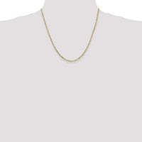 14K Yellow Gold 20" Flat Figaro Chain with Lobster Clasp - 2.25mm Width by Oro Pregiato