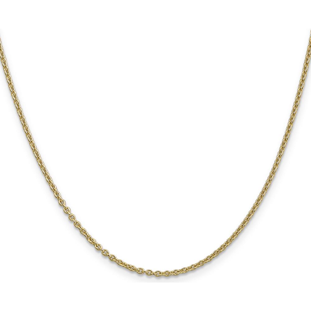 14K Yellow Gold 20" Forzantine Cable Chain Necklace - 1.8mm Width by Oro Pregiato
