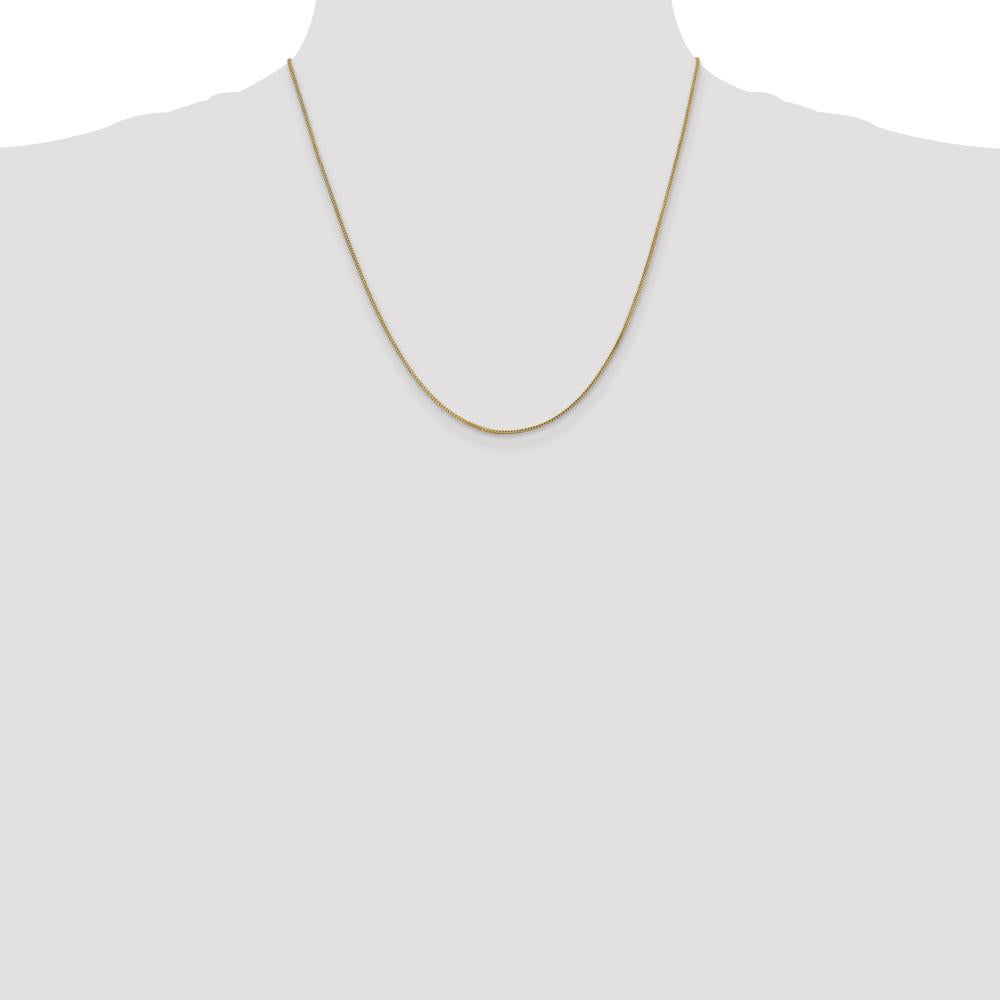 14K Yellow Gold 20" Franco Chain Necklace with Lobster Clasp - 0.9mm Width by Oro Pregiato