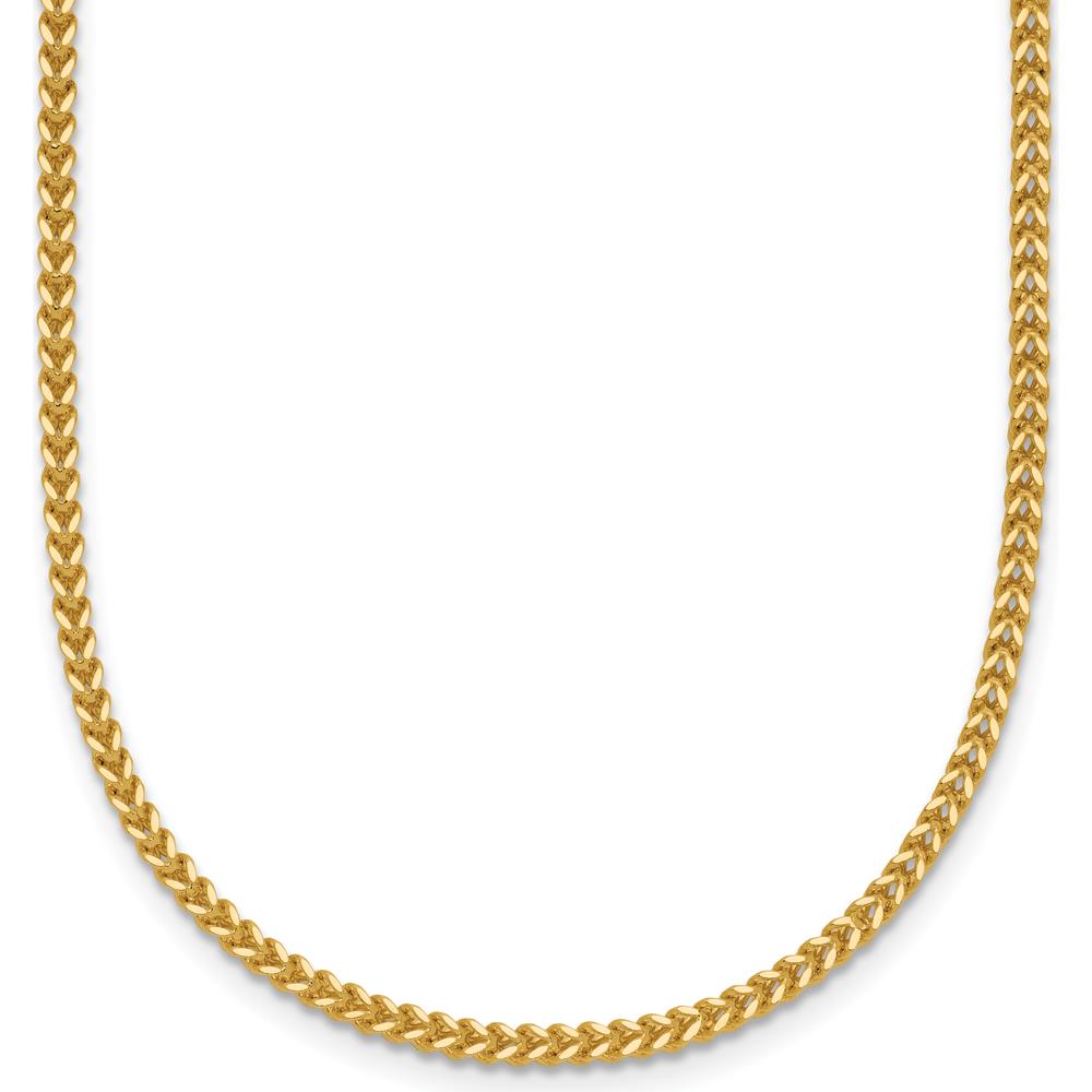 14K Yellow Gold 20" Franco Chain Necklace with Lobster Clasp - 1.5mm Width by Oro Pregiato