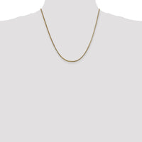14K Yellow Gold 20" Franco Chain Necklace with Lobster Clasp - 1.5mm Width by Oro Pregiato