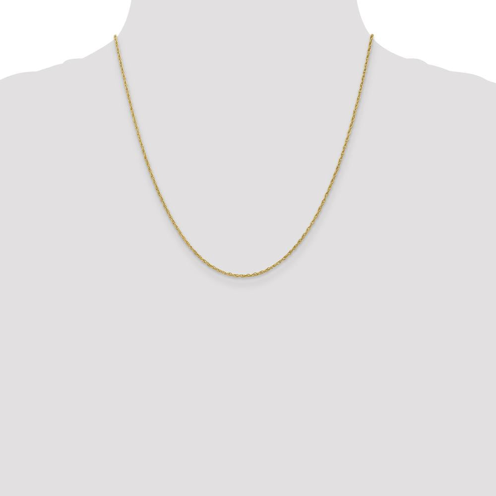 14K Yellow Gold 20" Heavy Baby Rope Chain with Lobster Clasp - 1.3mm Width by Oro Pregiato