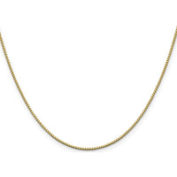 14K Yellow Gold 20-inch 1.05mm Box Chain with Lobster Clasp by Oro Pregiato