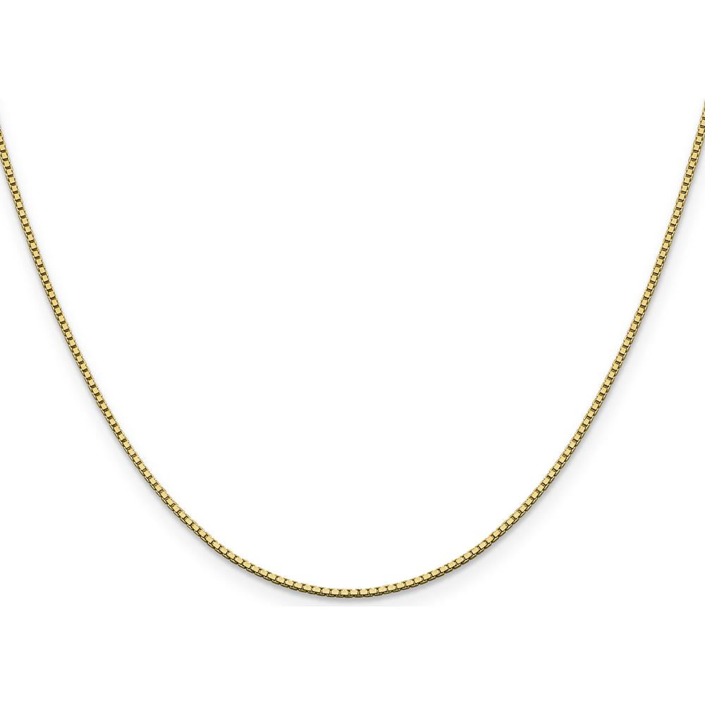 14K Yellow Gold 20-inch 1.05mm Box Chain with Lobster Clasp by Oro Pregiato