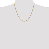 14K Yellow Gold 20-Inch 1.9mm Box Chain Necklace with Lobster Clasp by Oro Pregiato