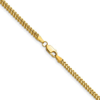 14K Yellow Gold 20-Inch 2.3mm Franco Chain Necklace with Lobster Clasp by Oro Pregiato