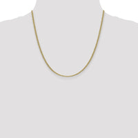 14K Yellow Gold 20-inch 2.4mm Semi-Solid Anchor Chain with Spring Ring Clasp by Oro Pregiato