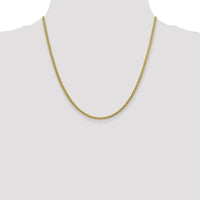 14K Yellow Gold 20-Inch 2.75mm Wheat Chain Necklace with Lobster Clasp by Oro Pregiato