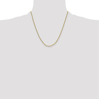 14K Yellow Gold 20 Inch Mariners Link Chain - 2.35mm Width by Oro Pregiato